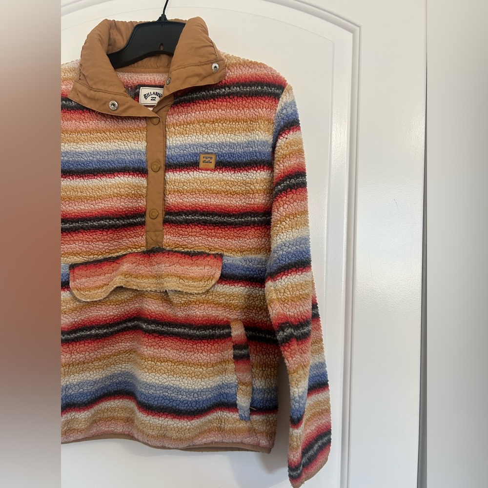 Billabong Switchback Multicolor Striped Fleece Pu… - image 8